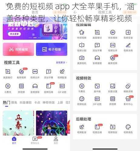 免费的短视频 app 大全苹果手机，涵盖各种类型，让你轻松畅享精彩视频