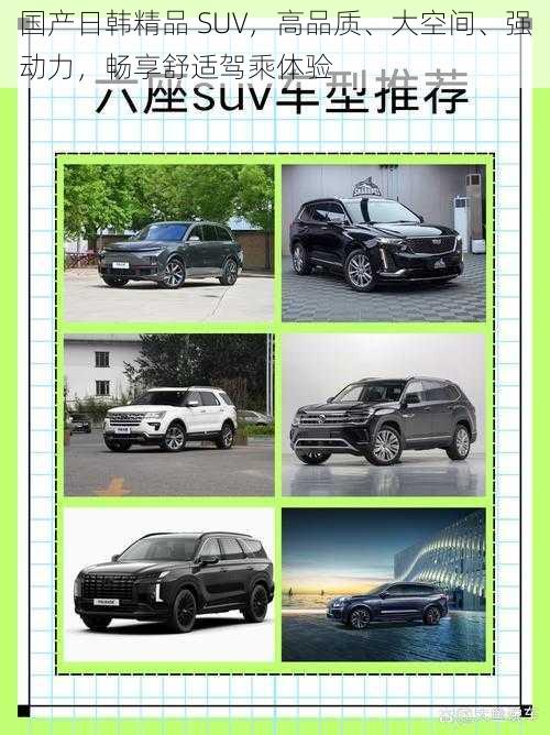 国产日韩精品 SUV，高品质、大空间、强动力，畅享舒适驾乘体验