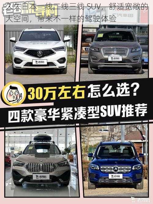 久久日本一线二线三线 SUV，舒适宽敞的大空间，带来不一样的驾驶体验