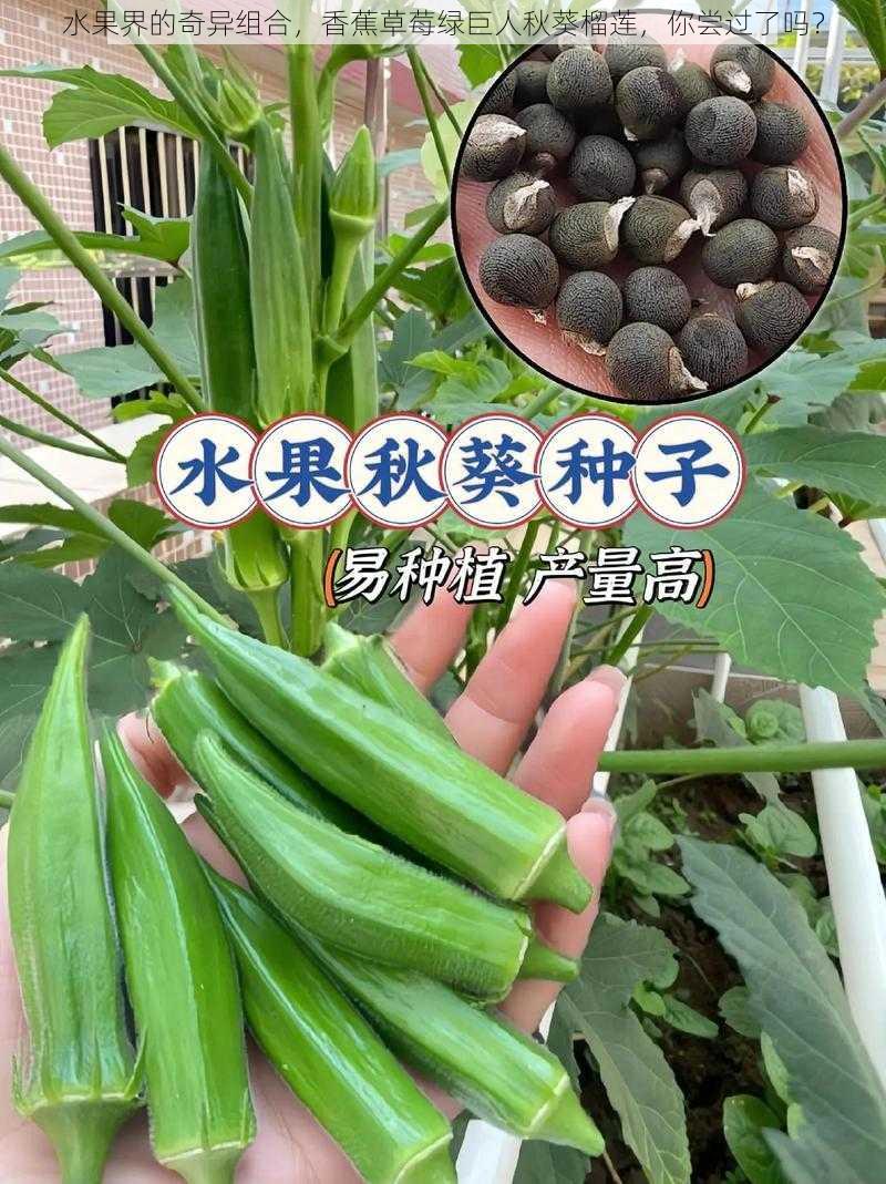 水果界的奇异组合，香蕉草莓绿巨人秋葵榴莲，你尝过了吗？