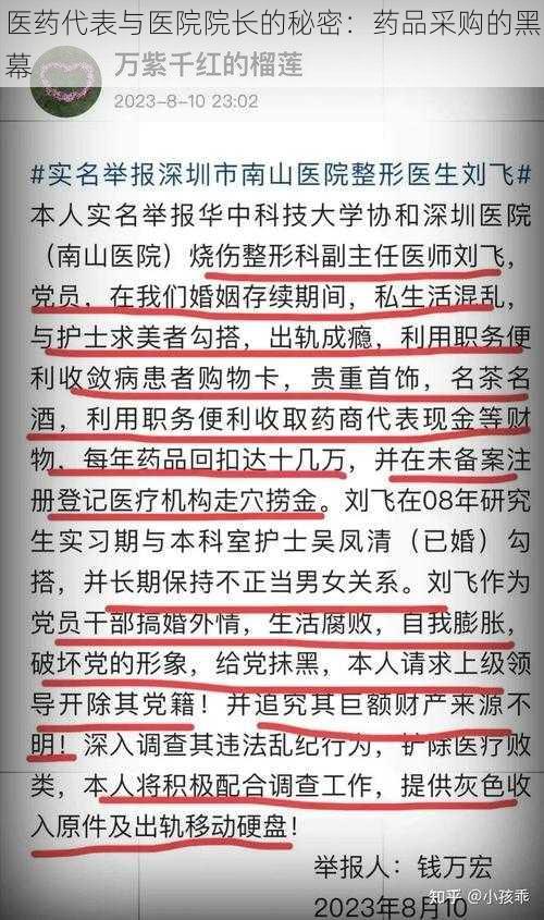 医药代表与医院院长的秘密：药品采购的黑幕