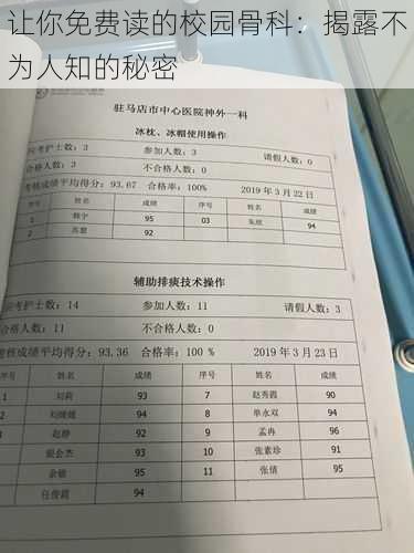 让你免费读的校园骨科：揭露不为人知的秘密