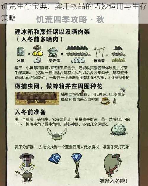 饥荒生存宝典：实用物品的巧妙运用与生存策略