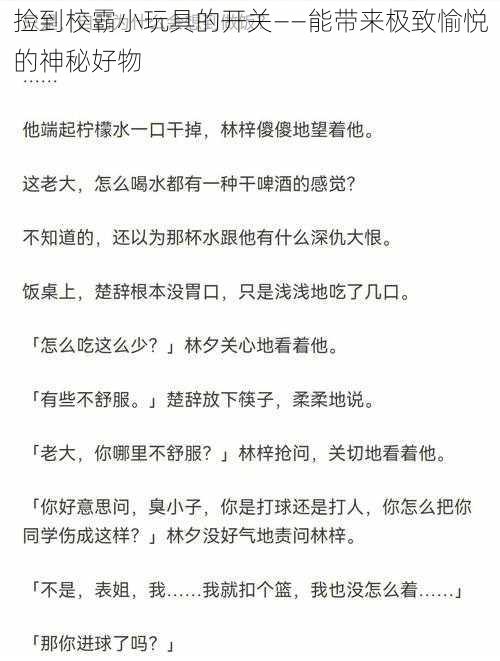 捡到校霸小玩具的开关——能带来极致愉悦的神秘好物